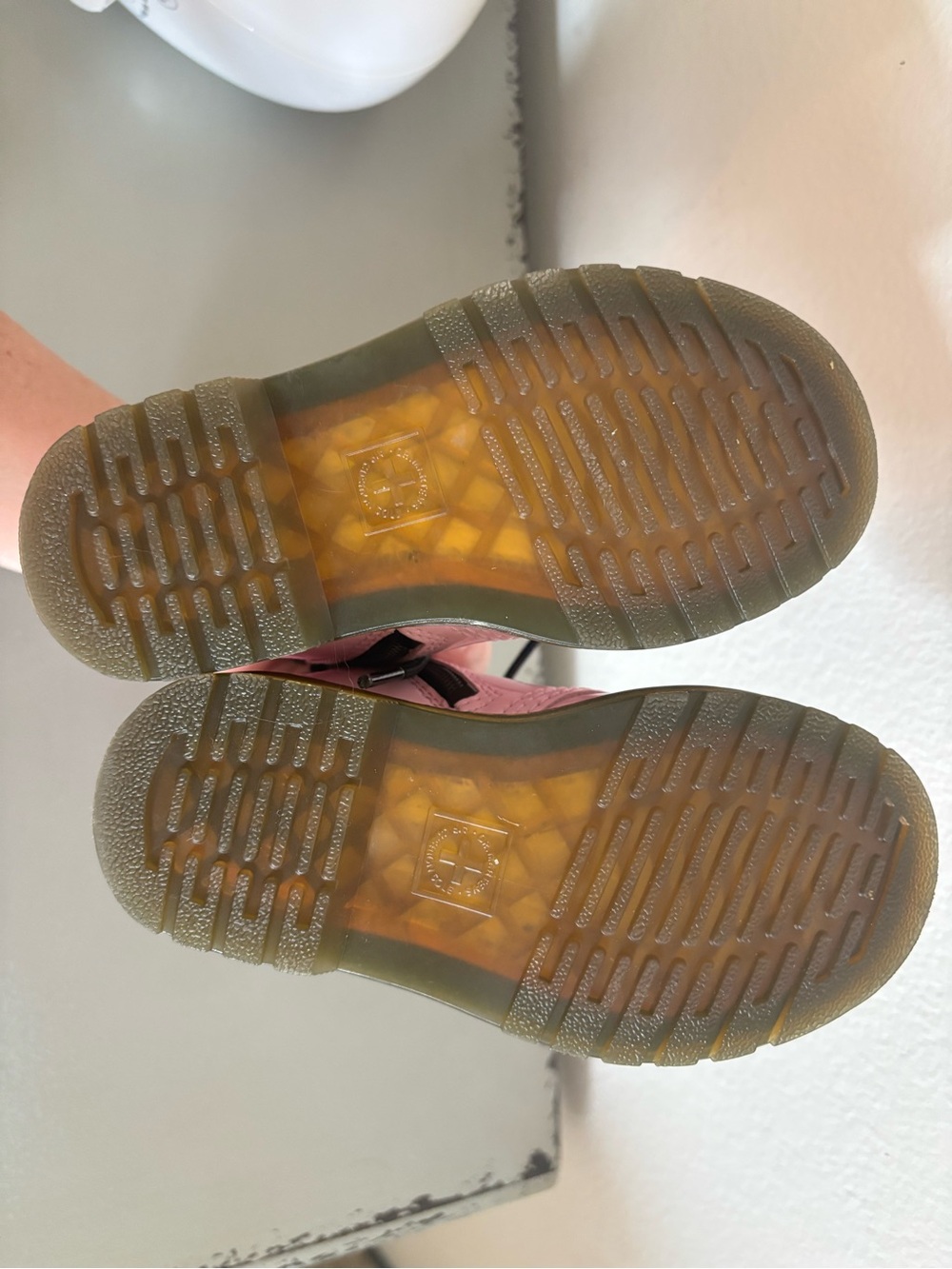 Dr. Martens Pink Patent Lace-Up Combat Boots - Picture 3 of 5